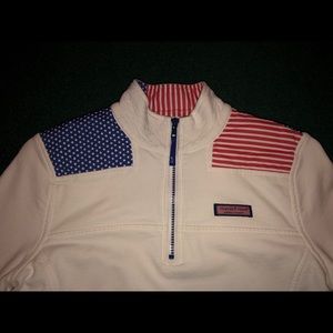 Vineyard vines American flag pullover